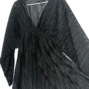 Never worn outside | black Forever 21 baby doll dress long sleeves